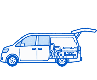 寝台と車いすの兼用車
